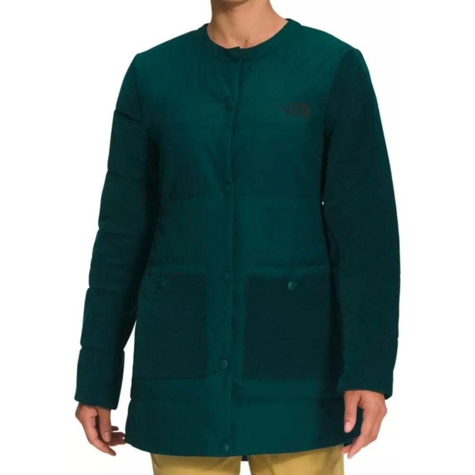The North Face Women's Harway Collarless Midi Jacket Ponderosa Green Sz Xxl Nwt